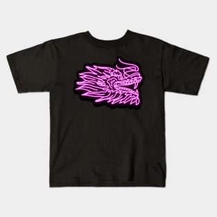 Neon Dragon Head Kids T-Shirt